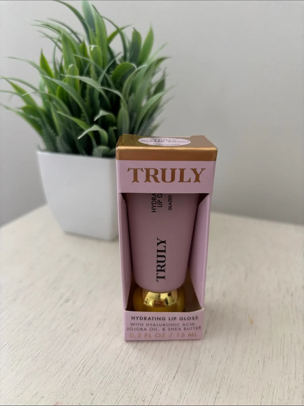 TRULY Glazed Donut Hydrating Lip Gloss Hyaluronic Shea Butter NIB